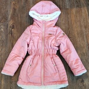 DKNY Double Sided Winter Puffer Parka Little Girls Size 5/6T